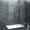 Paroi de douche avec  porte serviette de 140 cm