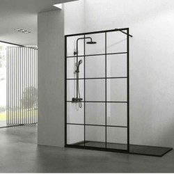 Paroi de douche a Carreaux Aluminium Noir !