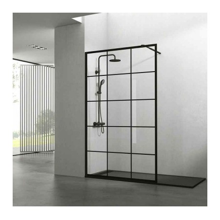 Paroi de douche a Carreaux Aluminium Noir !