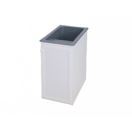 Mueble para fregadero sintetico doble para exterior de color blanco