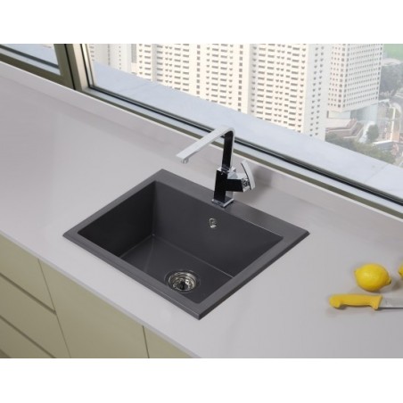 Evier Synthetique avec 1 grand Bac Couleur Gris