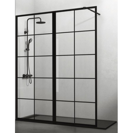 black shower screen