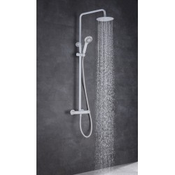 White Column Showers  Thermostatic Faucet