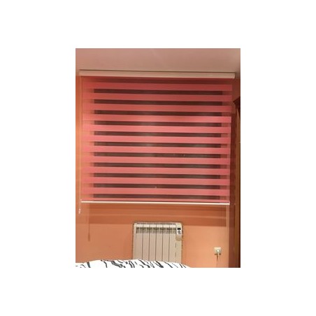 cortina enrollable rosa