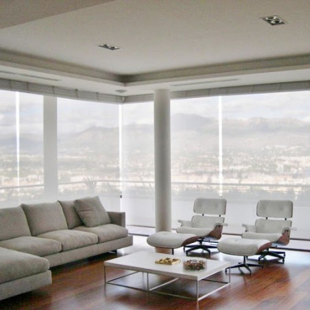 cortina enrollable blanco