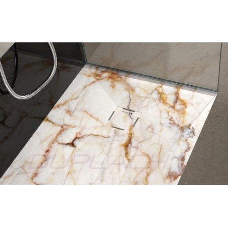 plato de ducha marmol crema