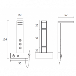 Columna de D'hidromassatge Blanca