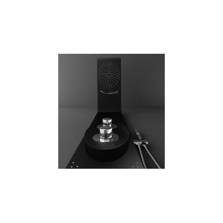 columna de dutxa d'hidromassatge de color negre