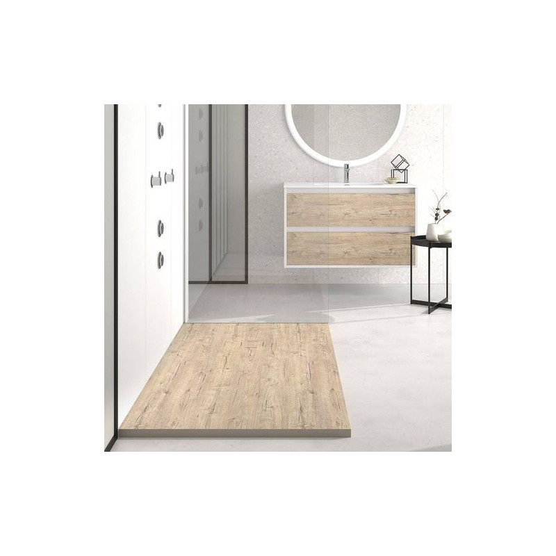 Meuble sous vasque Suspendu Bois Nature