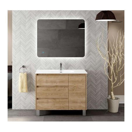 Meuble salle de bains 80 cm wengue