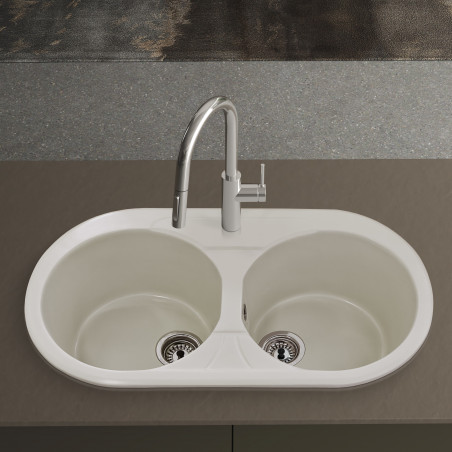 fregadero sintetico 2 senos