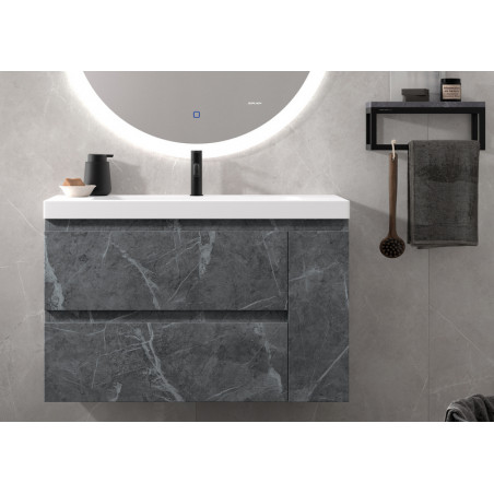 Mueble de baño de 60 suspendido con cajones y puerta