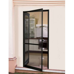 Puerta Mosquitera Abatible con Marco de color blanco