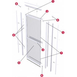 Porta mosquitera abatible amb Marc de color blanc