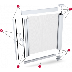 Lateral Rolling Window Insect Screen