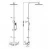 Columna de ducha  BLANCA Telescopica Cuadrada