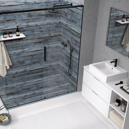 Plato de ducha imitación madera reciclada