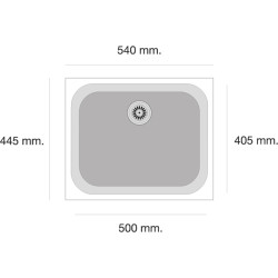 Aigüera Sintètic de 50cm Col.locació  Sota Taulell