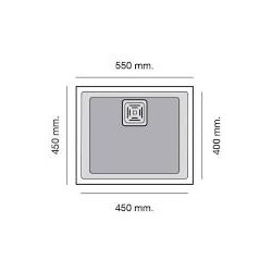 Evier Synthetique sous plan  avec 1 grand Bac de 50cm