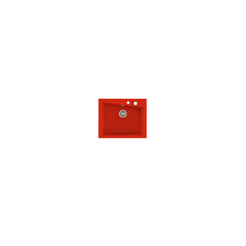 Fregadero sintetico sobre encimera 1 seno de 62cm Color ROJO