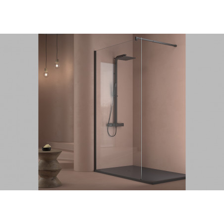 black shower screen