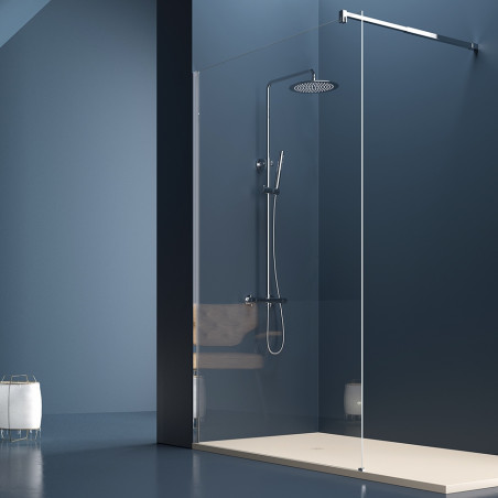 paroi de douche fixe transparente