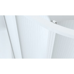 Mampara Plegable de Dutxa Alumini Blanc  Vinil Blanc