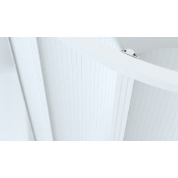 Mampara  Angular Plegable de Ducha  Aluminio Blanco