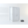 Paroi de douche  d'Angle Pliante Aluminium blanc