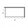 Mampara  Angular Plegable para bañera  Aluminio NEGRO