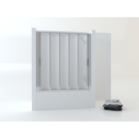 Mampara frontal plegable per banyera  alumini blanco