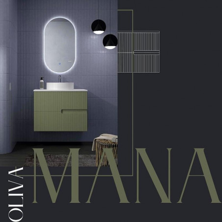 Mueble de baño de color verde oliva