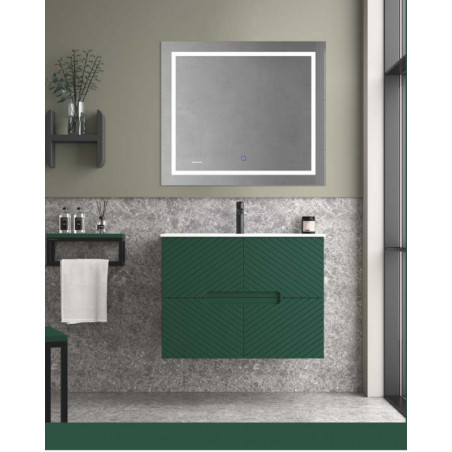 Mueble de baño suspendido  de color verde