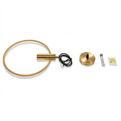 Lampara Colgante Anillo Metalico