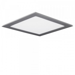 Downlight Extrafino Cuadrado 18W  Plata  Luz Calida