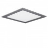 Downlight Extrafino Cuadrado 18W  Plata  Luz Calida