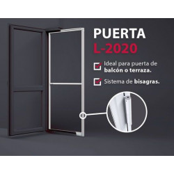 Puerta Mosquitera Abatible con Marco de color blanco
