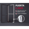 Puerta Mosquitera Abatible con Marco de color blanco