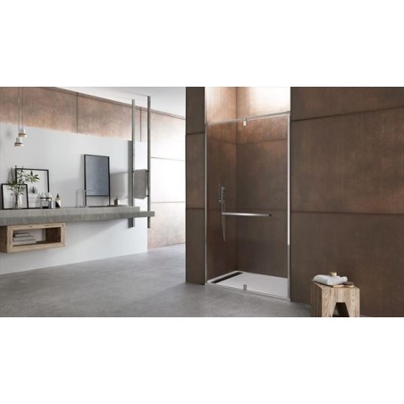 Paroi de douche  Giratoire a 360º avec  porte serviette 