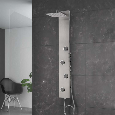 columna de hidromamassatge  d'acer inoxidable