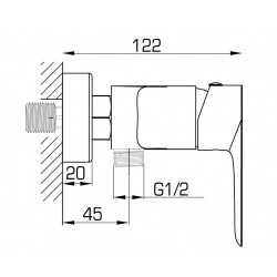 Ensemble mitigeur Douche et  Lavabo blanc/ chromé