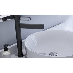 Grifo Alto Lavabo Monomando NEGRO