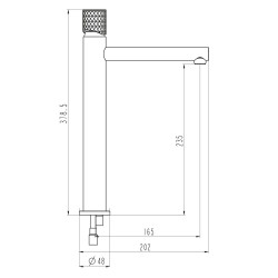 Grifo Alto Lavabo   Cromo