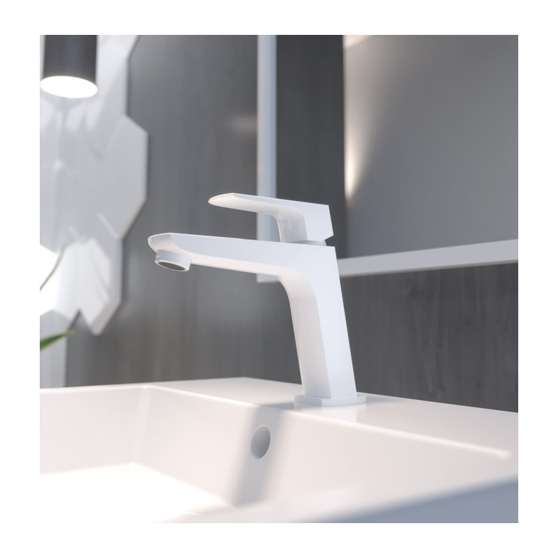 White Basin Mixer
