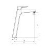 Grand  Mitigeur Lavabo Blanc