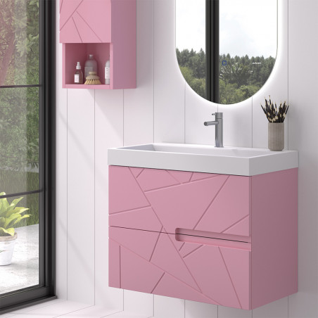 mueble de color rosa