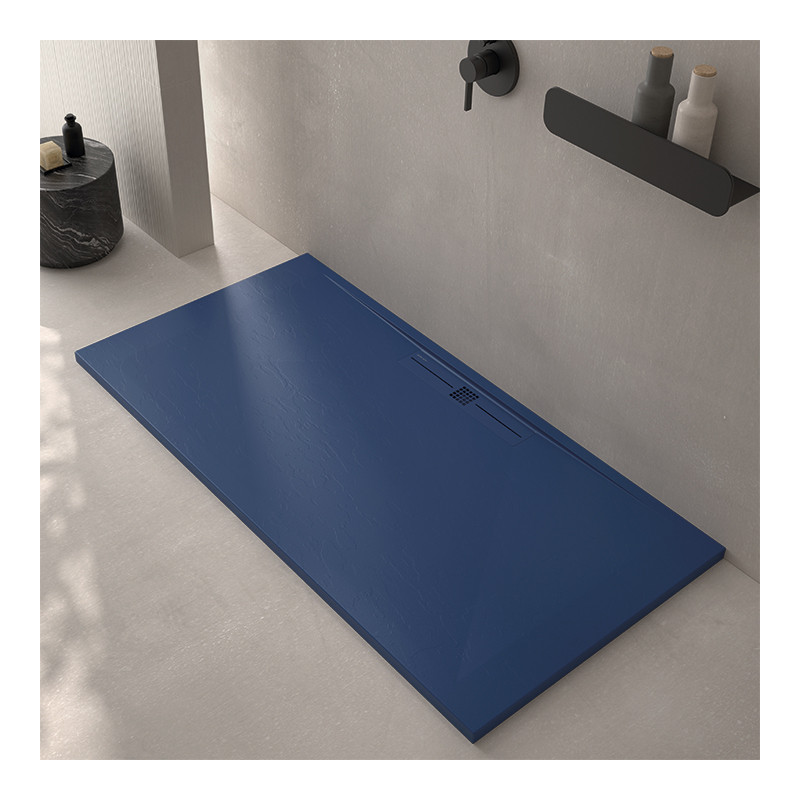 Blue Modern  Shower tray in RESIN
