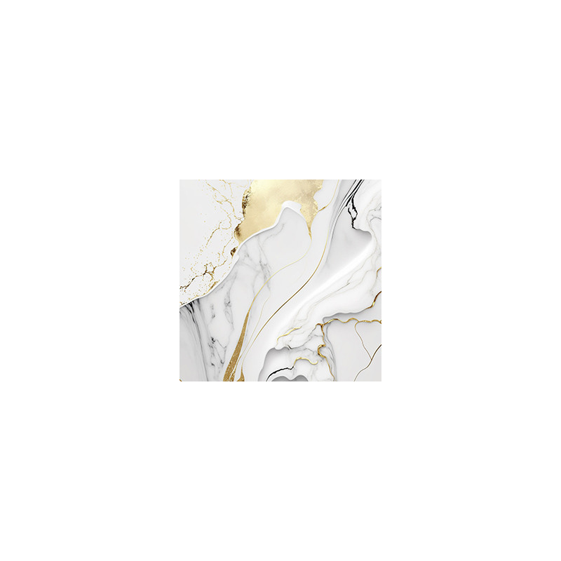 Panell  marbre blanc  i or