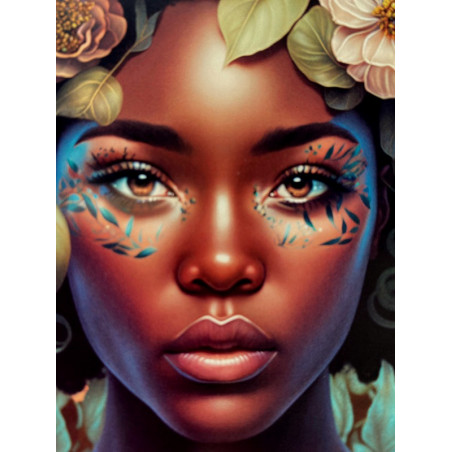 panel  decorativo  cara mujer mulata