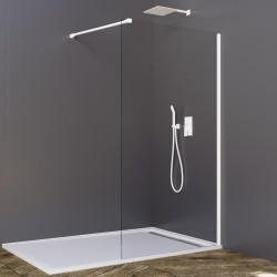 Paroi de douche fixe Blanche